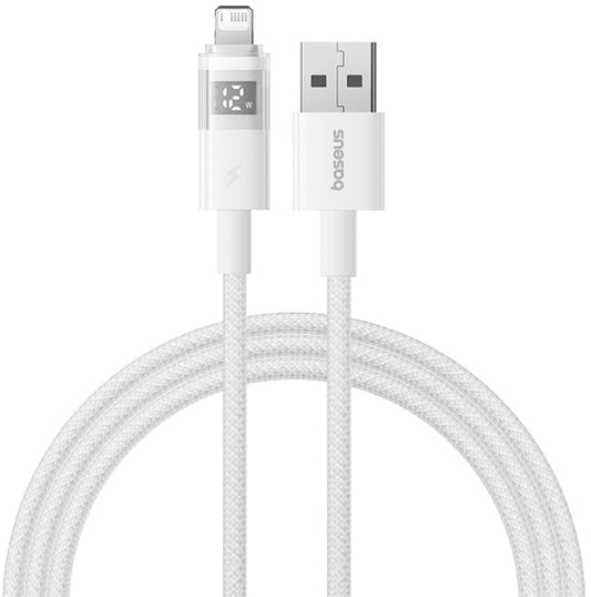 Daten- und Ladekabel USB-A - Lightning Baseus Display 2, 18W, 1m, Weiß P10382700211-00