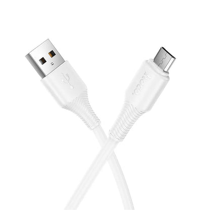 Daten- und Ladekabel USB-A - microUSB HOCO X120, 18W, 1m, Weiß