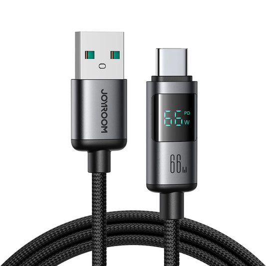 Daten- und Ladekabel USB-A - USB-C Joyroom S-A16 Pro Prism Display, 66W, 1.2m, Schwarz