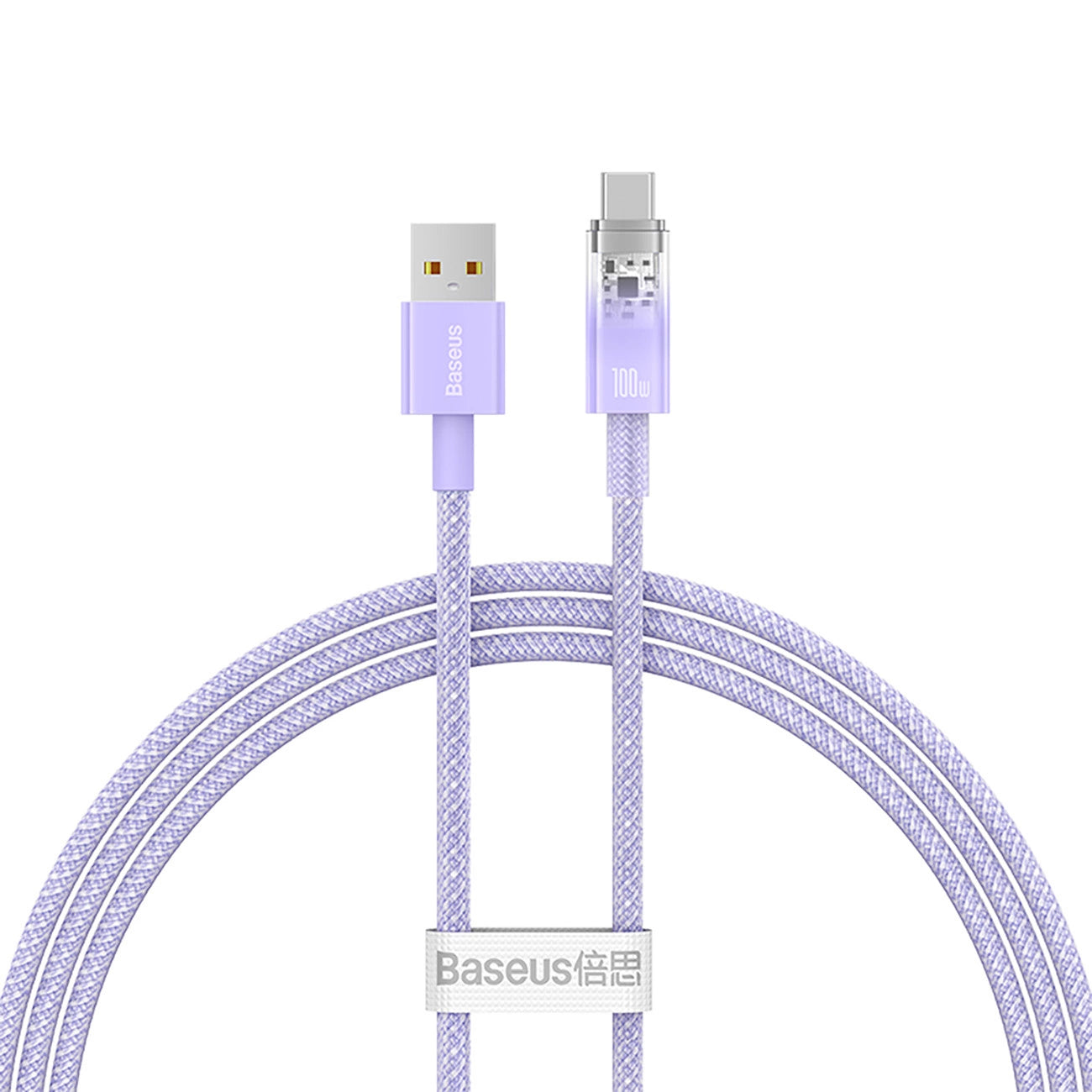 Daten- und Ladekabel USB-A - USB-C Baseus Explorer, 100W, 1m, Lila CATS010405