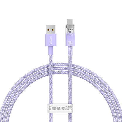 Daten- und Ladekabel USB-A - USB-C Baseus Explorer, 100W, 1m, Lila CATS010405