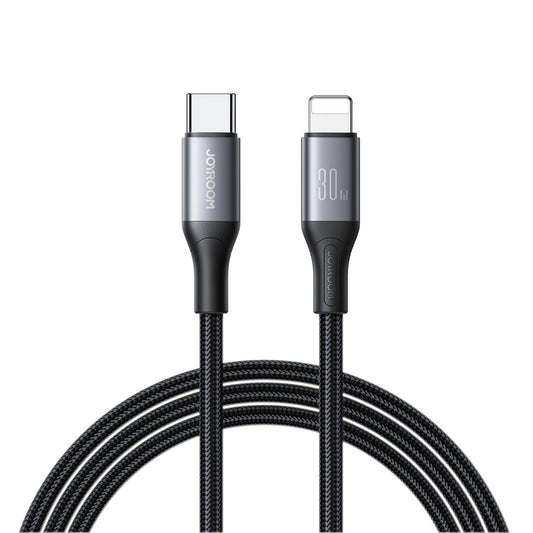 USB-C - Lightning Lade- und Datenkabel Joyroom S-A28 Flash, 30W, 2m, Schwarz