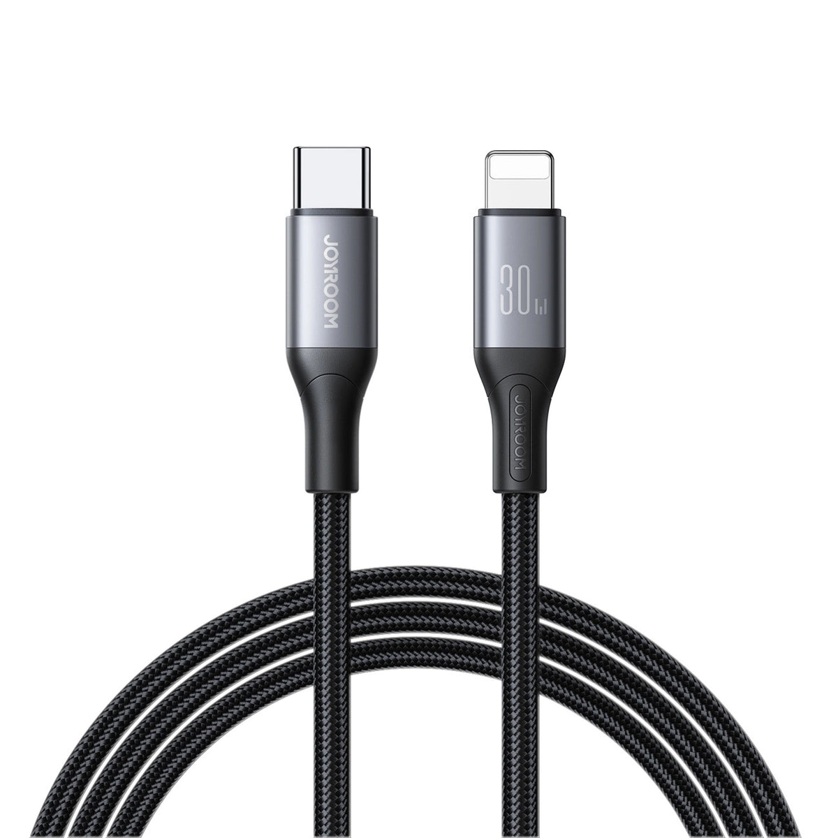USB-C - Lightning Lade- und Datenkabel Joyroom S-A28 Flash, 30W, 2m, Schwarz