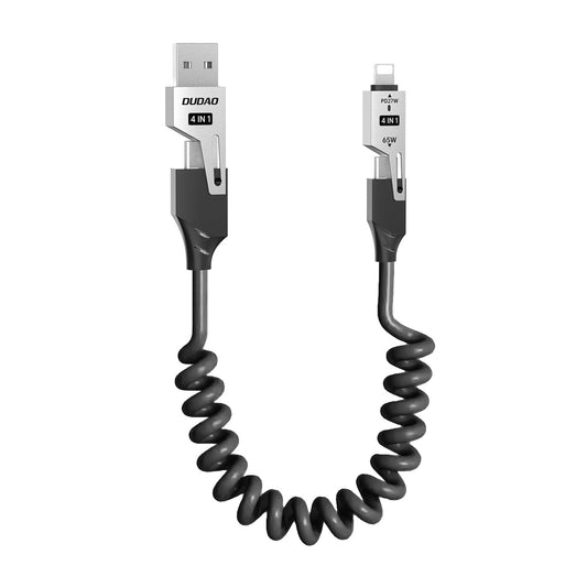 Daten- und Ladekabel USB-A / USB-C - Lightning / USB-C Dudao L20 Pro, 65W, 1.5m, Schwarz