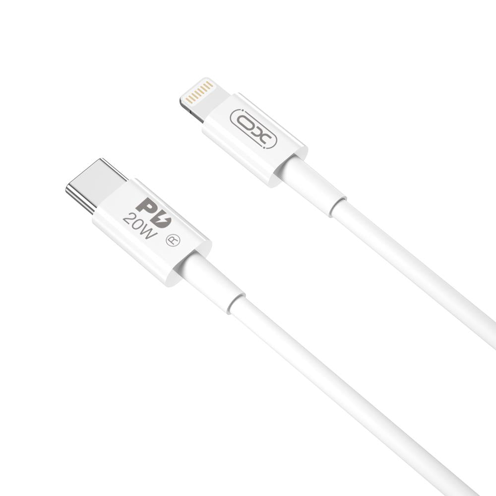 USB-C - Lightning Daten- und Ladekabel XO Design NB-Q189B, 20W, 2m, Weiß
