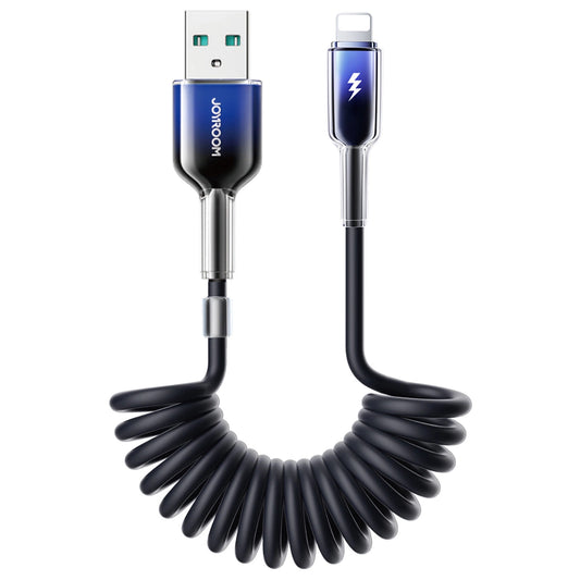 Daten- und Ladekabel USB-A - Lightning Joyroom S-A43 Crystal, 18W, 1,5m, Schwarz
