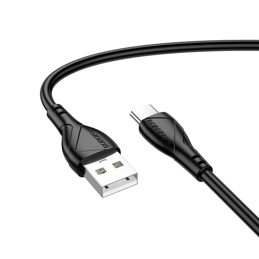 USB-A - USB-C Daten- und Ladekabel Borofone BX121 Energy, 18W, 1m, Schwarz