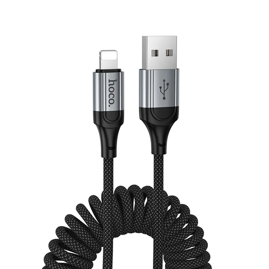 USB-A - Lightning Daten- und Ladekabel HOCO X121, 27W, 1,5m, Schwarz