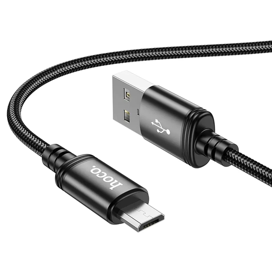 USB-A - microUSB Lade- und Datenkabel HOCO X89, 18W, 1m, Schwarz