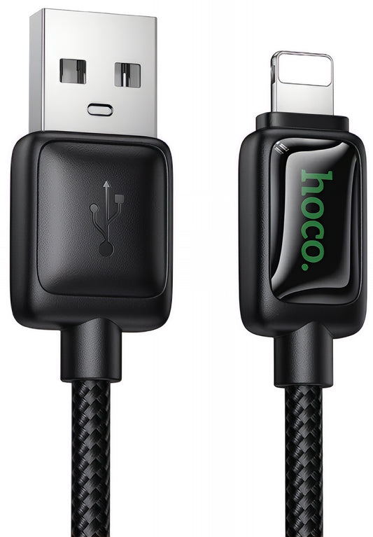Daten- und Ladekabel USB-A - Lightning HOCO U146, 12W, 1.2m, Schwarz