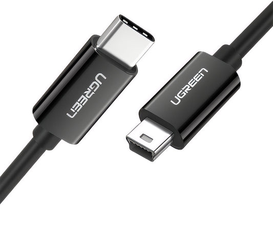 Daten- und Ladekabel USB-C - miniUSB UGREEN US242, 18W, 1m, Schwarz