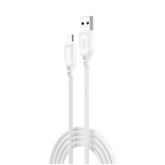 Daten- und Ladekabel USB-A - microUSB XO Design NB235, 18W, 1m, Weiß