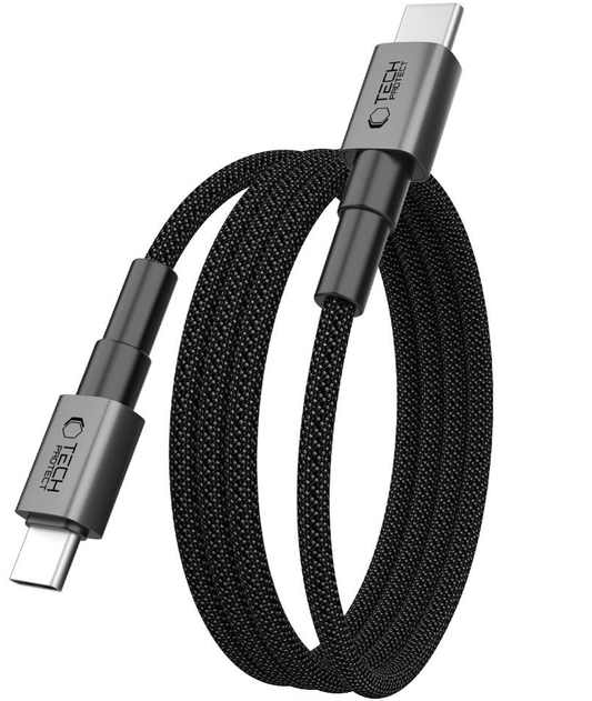 USB-C Daten- und Ladekabel - USB-C Tech-Protect Ultraboost DNA MagTwist, 100W, 2m, Grau