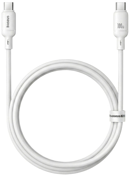 USB-C Daten- und Ladekabel - USB-C Baseus Silky, 100W, 1m, Weiß P10377704213-00