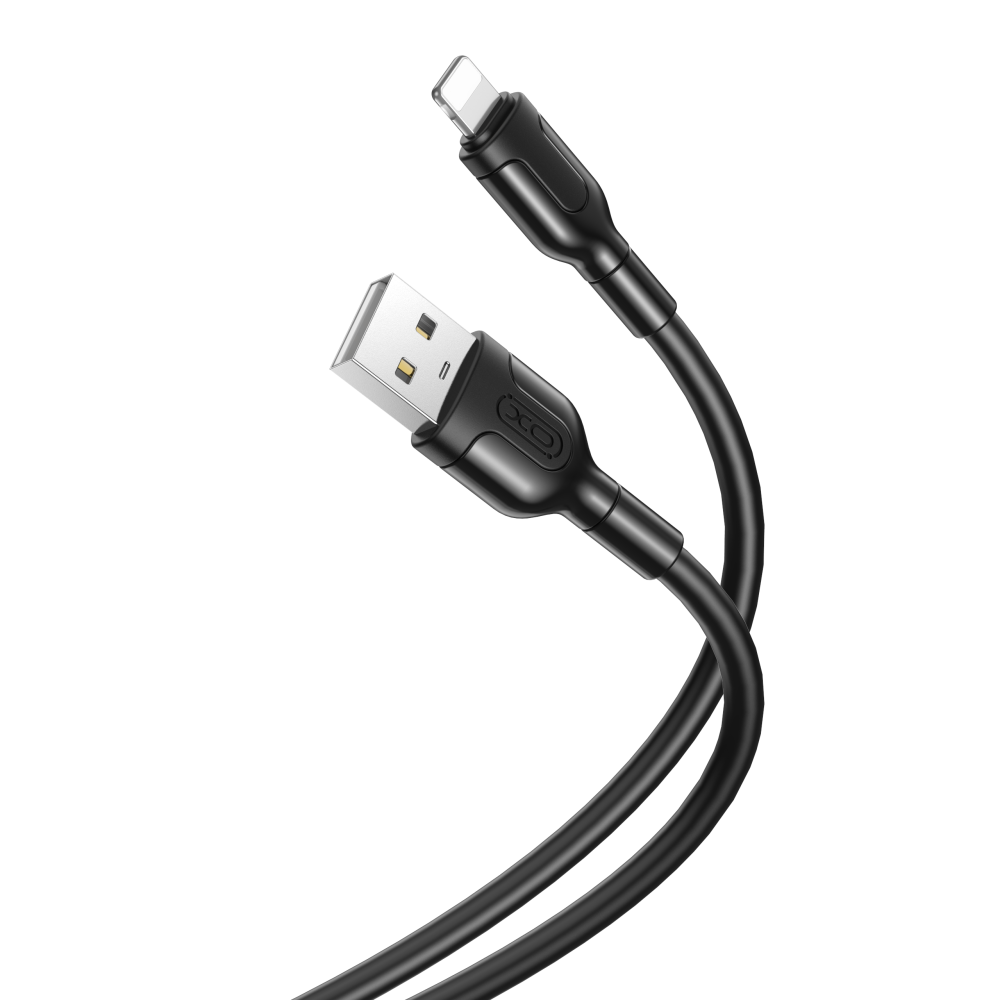 USB-A to Lightning Data and Charging Cable XO Design NB212, 18W, 1m, Black