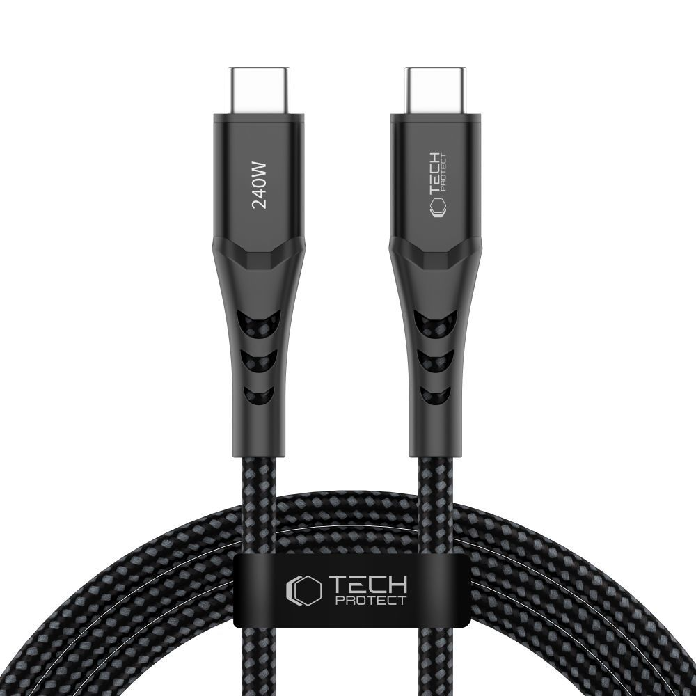 USB-C Daten- und Ladekabel - USB-C Tech-Protect UB11T Ultraboost, 240W, 2m, Schwarz