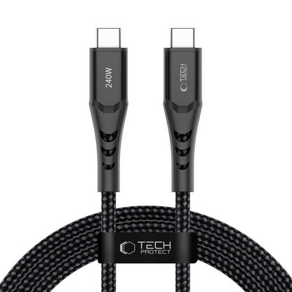 USB-C Daten- und Ladekabel - USB-C Tech-Protect UB11T Ultraboost, 240W, 2m, Schwarz