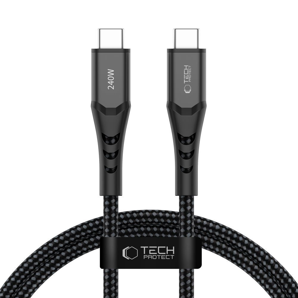 Daten- und Ladekabel USB-C - USB-C Tech-Protect UB11T Ultraboost, 240W, 1m, Schwarz