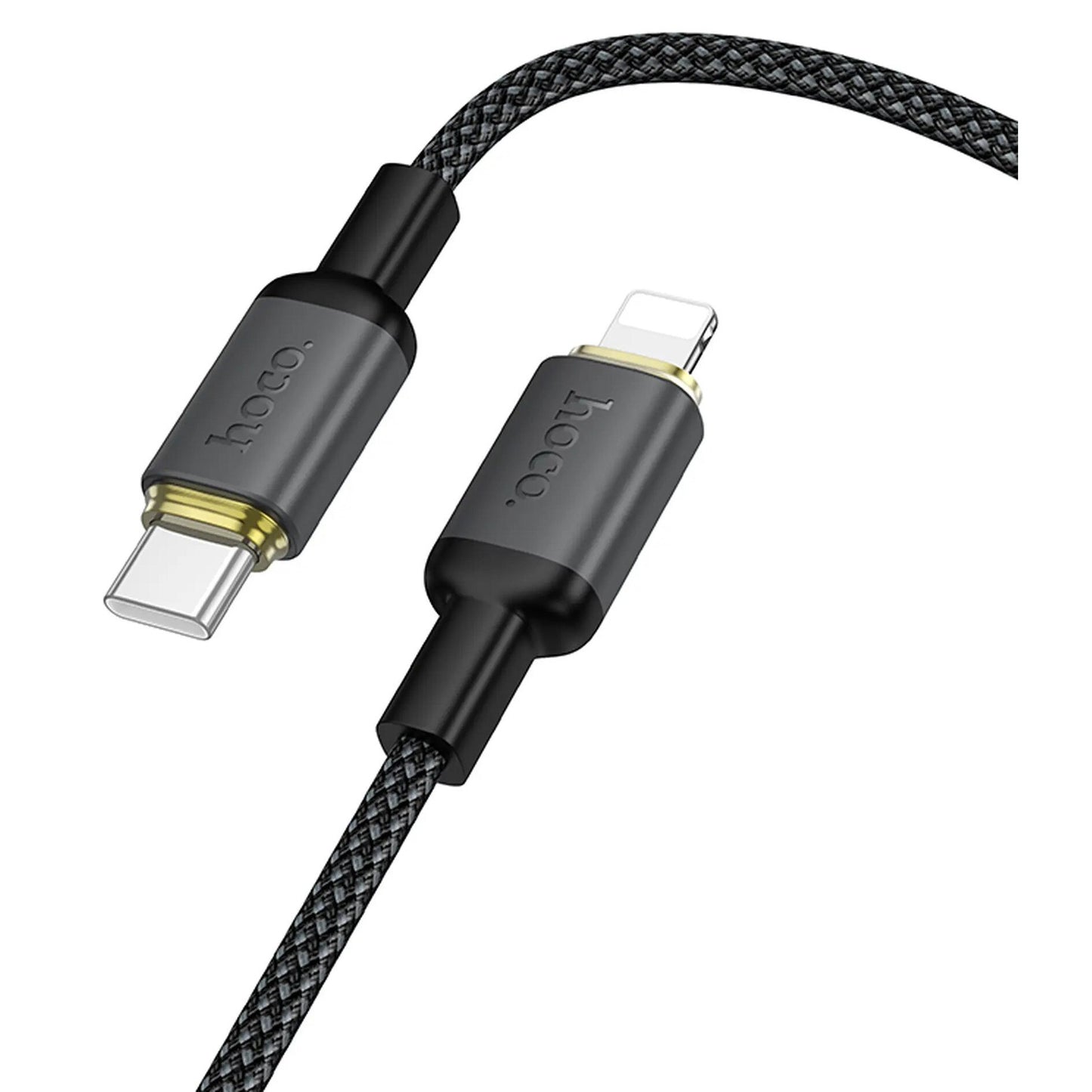 Daten- und Ladekabel USB-A - Lightning HOCO X128 Benefit, 12W, 1m, Schwarz