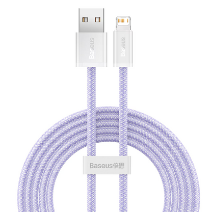 Daten- und Ladekabel USB-A - Lightning Baseus Dynamic Series, 18W, 2m, Lila CALD000505