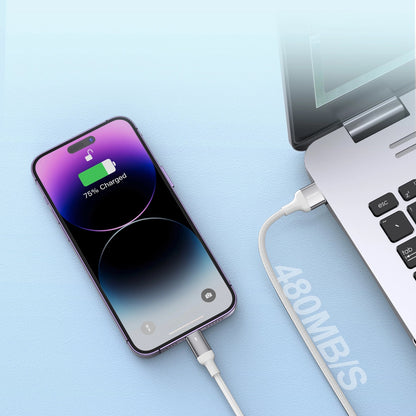 USB-A - Lightning Lade- und Datenkabel Joyroom A10, 18W, 1,2m, Weiß