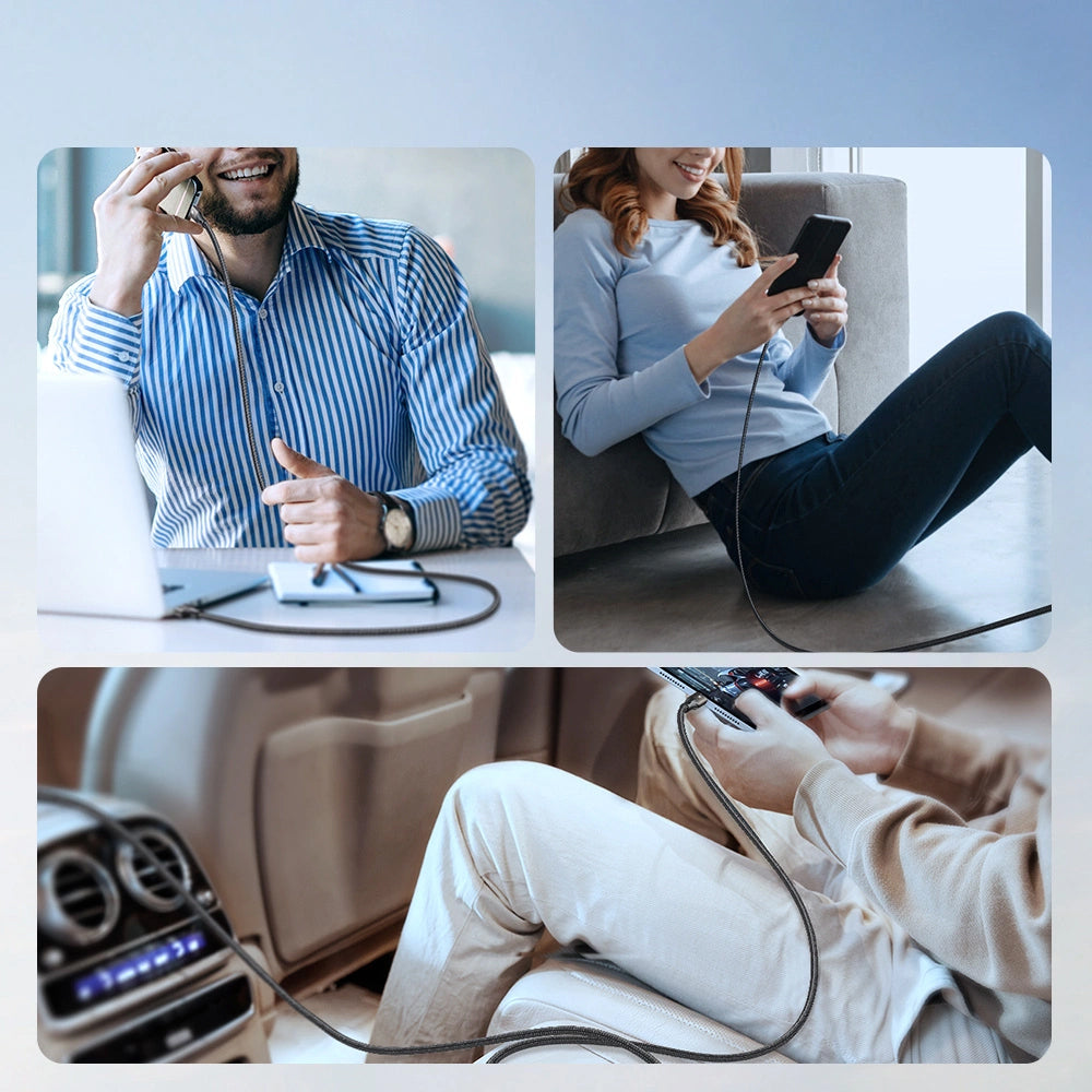 USB-C Daten- und Ladekabel - USB-C Joyroom S-A25 Light-Speed, 100W, 1.2m, Schwarz