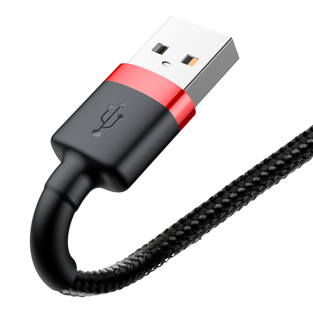 USB-A to Lightning Baseus Cafule Data and Charging Cable, 18W, 3m, Red CALKLF-R91
