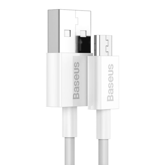USB-A - microUSB Lade- und Datenkabel Baseus Superior Series, 18W, 2m, Weiß CAMYS-A02