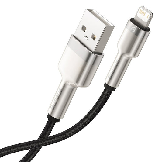 Daten- und Ladekabel USB-A - Lightning Baseus Cafule Metal Series, 18W, 2m, Schwarz CALJK-B01