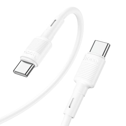 Daten- und Ladekabel USB-C - USB-C HOCO X83 Victory, 60W, 1m, Weiß