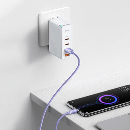 USB-A - USB-C Daten- und Ladekabel Baseus Crystal Shine Series, 100W, 2m, Lila CAJY000505