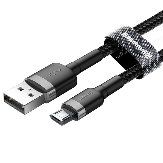USB-A to microUSB Data and Charging Cable Baseus Cafule, 18W, 2m, Gray CAMKLF-CG1
