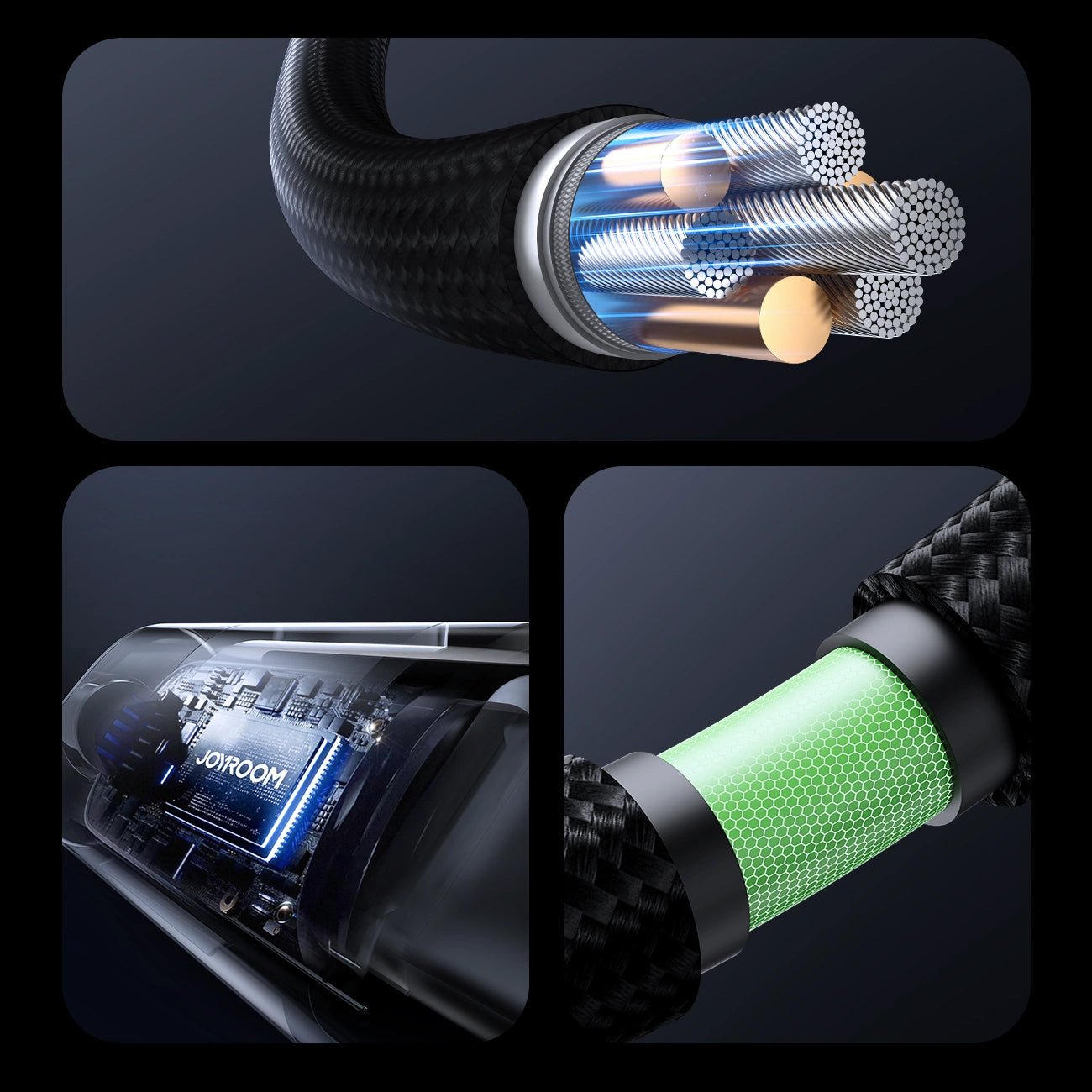 Daten- und Ladekabel USB-A - Lightning Joyroom S-A16 Pro Prism Display, 12W, 1.2m, Schwarz