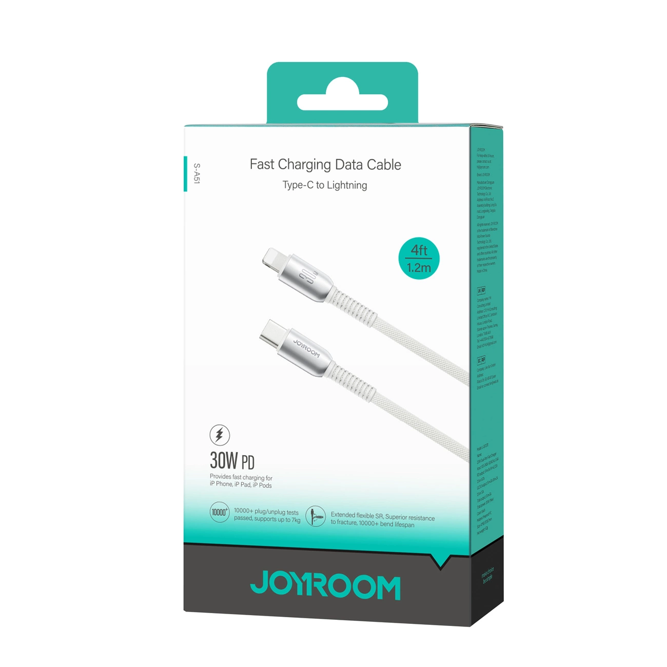 USB-C - Lightning Lade- und Datenkabel Joyroom S-A51, 30W, 1.2m, Grau