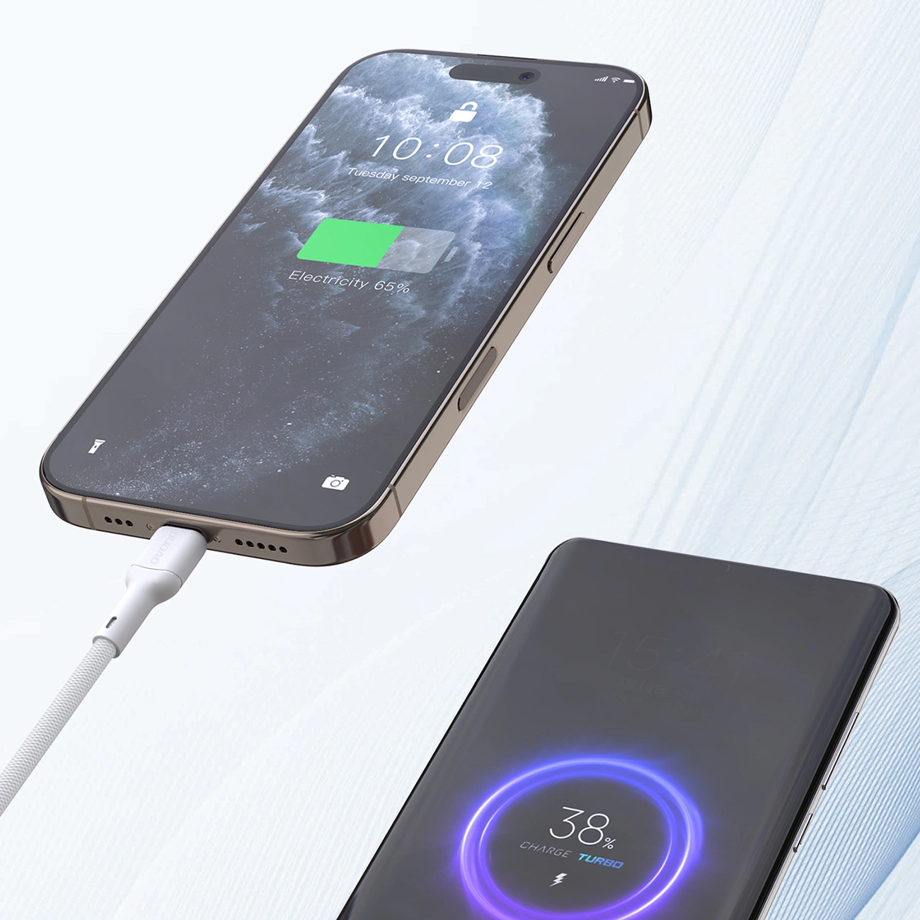 Daten- und Ladekabel USB-C - USB-C Dudao L9C Max, 240W, 2m, Weiß