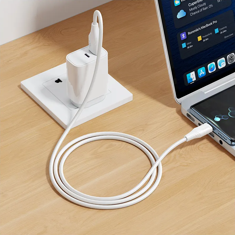 Daten- und Ladekabel USB-A - USB-C HOCO X124, 18W, 1m, Weiß