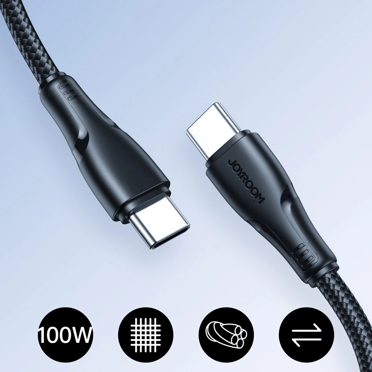 USB-C Daten- und Ladekabel - USB-C Joyroom S-A11, 60W, 0,25m, Schwarz