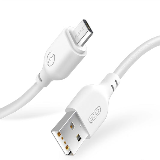 Daten- und Ladekabel USB-A - microUSB XO Design NB103, 18W, 1m, Weiß