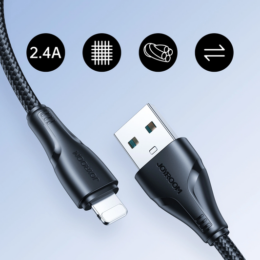 USB-A - Lightning Lade- und Datenkabel Joyroom S-A11, 18W, 1.2m, Schwarz