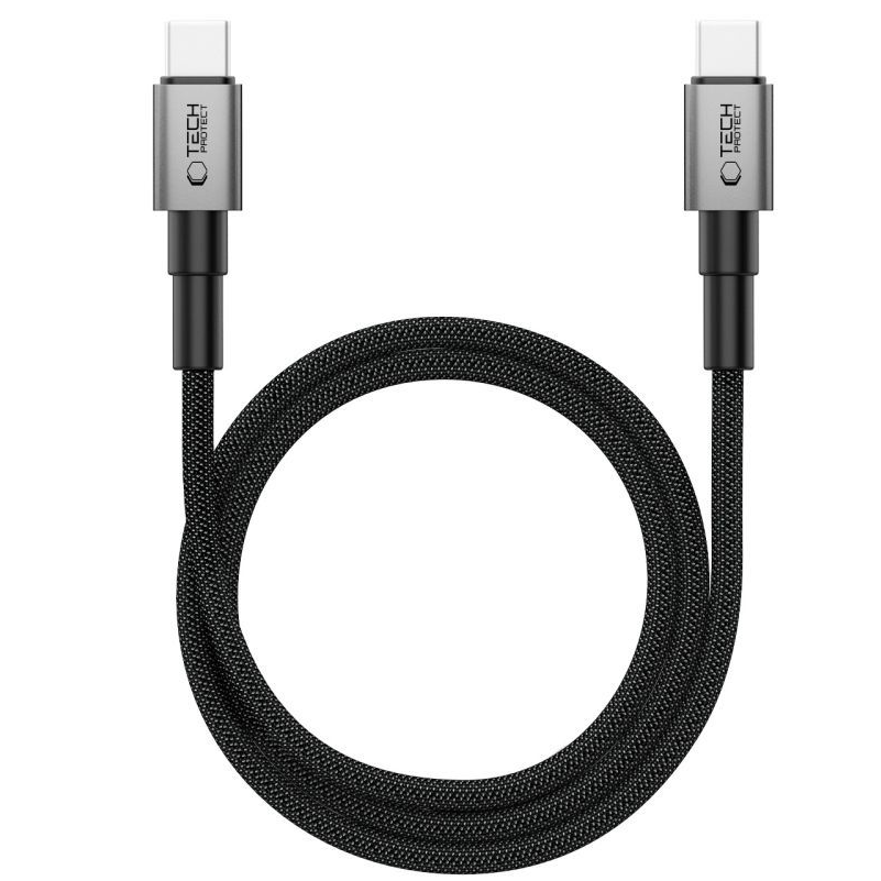 USB-C Daten- und Ladekabel - USB-C Tech-Protect Ultraboost DNA MagTwist, 100W, 2m, Grau