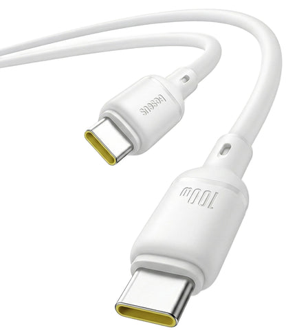 USB-C Daten- und Ladekabel - USB-C Baseus Silky, 100W, 1m, Weiß P10377704213-00