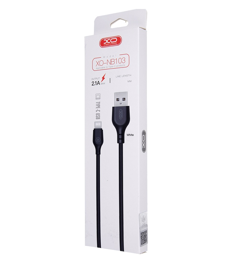 Daten- und Ladekabel USB-A - USB-C XO Design NB103, 18W, 2m, Schwarz