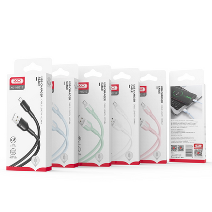 XO Design NB212 USB-A auf Lightning Kabel 18W 1m | Weiß | Silikon