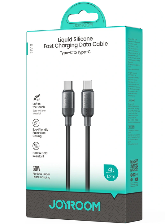 Daten- und Ladekabel USB-C - USB-C Joyroom S-A62 Lively, 60W, 1,2m, Schwarz