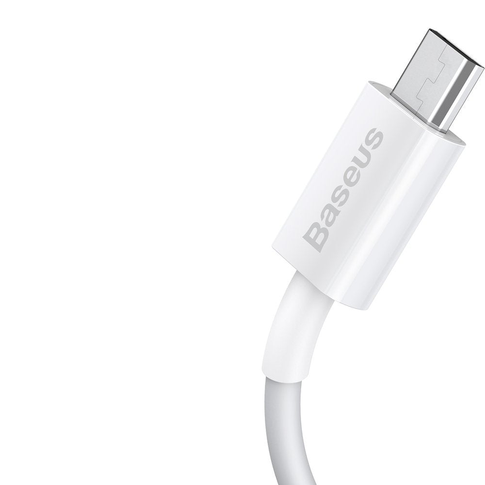 USB-A - microUSB Lade- und Datenkabel Baseus Superior Series, 18W, 2m, Weiß CAMYS-A02