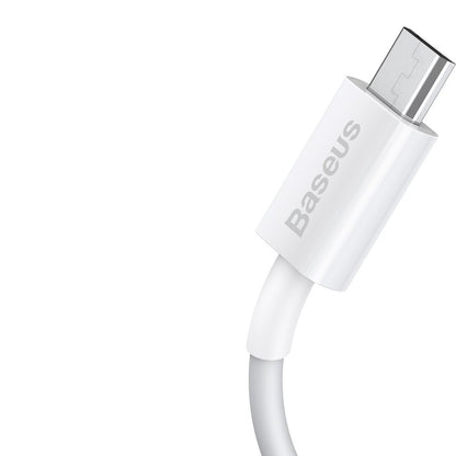 USB-A - microUSB Lade- und Datenkabel Baseus Superior Series, 18W, 2m, Weiß CAMYS-A02