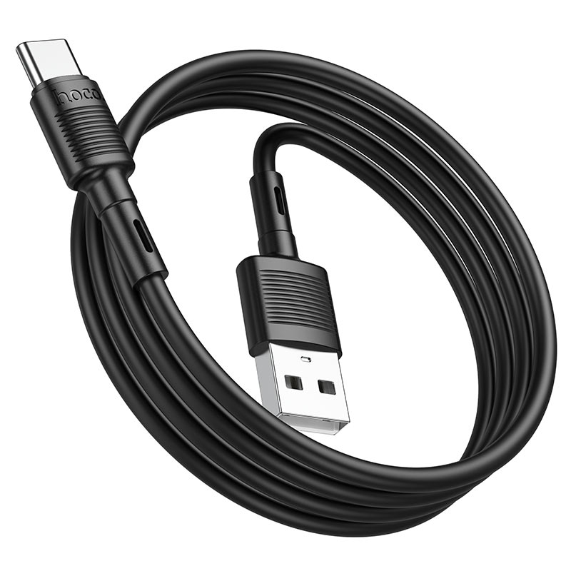 Daten- und Ladekabel USB-A - USB-C HOCO X83 Victory, 20W, 1m, Schwarz