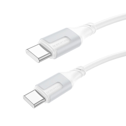 Daten- und Ladekabel USB-C - USB-C Borofone BX101 Creator, 60W, 1m, Weiß