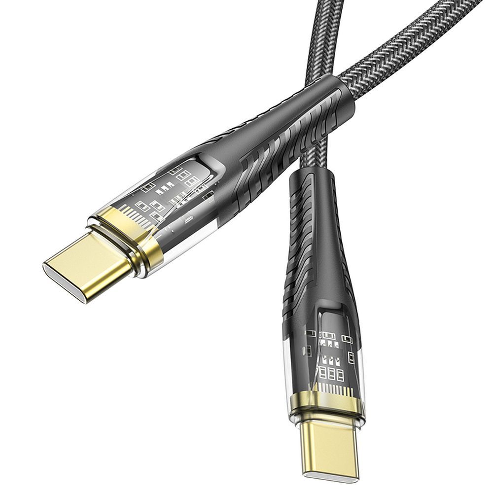 Daten- und Ladekabel USB-C - USB-C HOCO U121, 60W, 1.2m, Schwarz