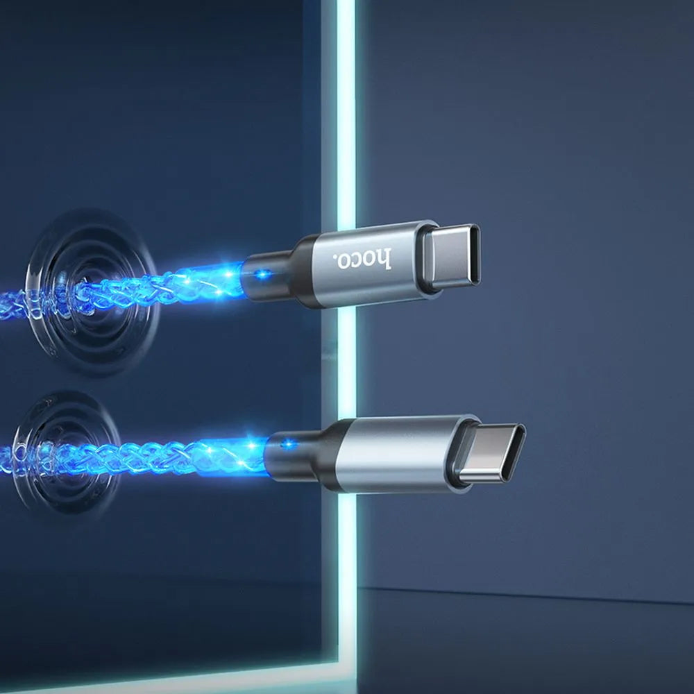 USB-C Daten- und Ladekabel - USB-C HOCO U112, 60W, 1m, Grau